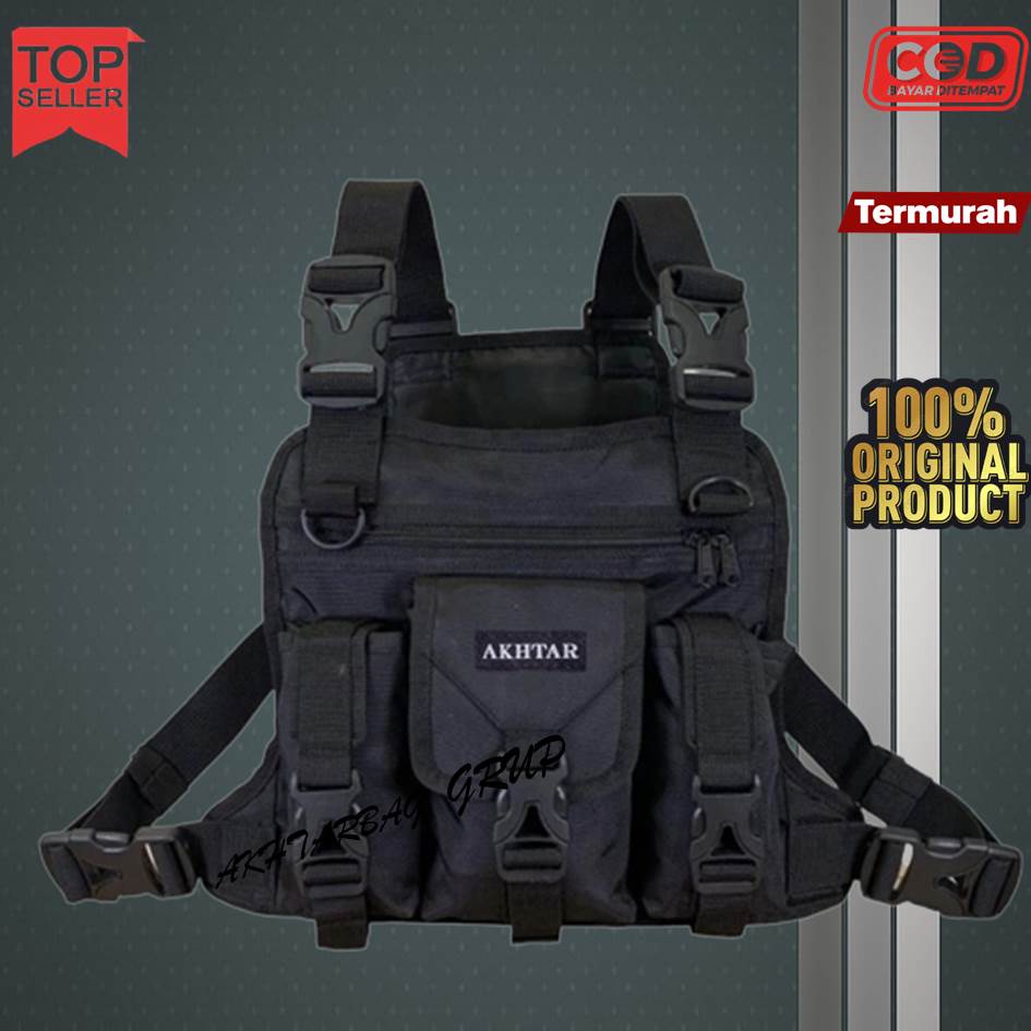 Tas Dada Tactical Hitam Pria Wanita Aman Nyaman - foto 1 dari 10