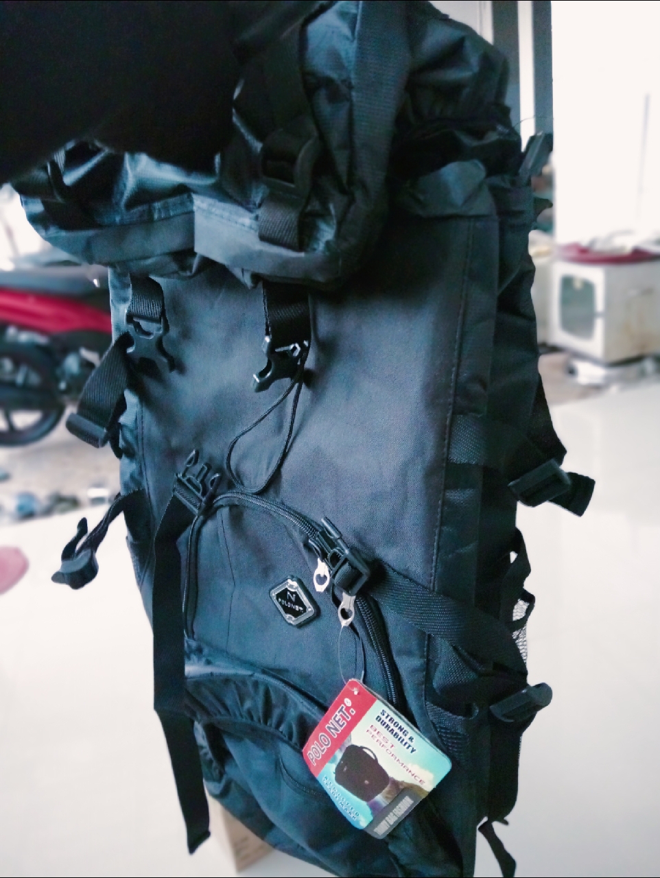 Tas Gunung Carrier Murah Ransel 60 Liter Camping Hiking Outdoor Kyuu Mudik Traveling - Foto ulasan pembeli