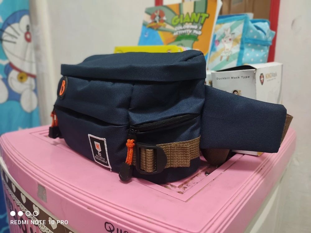 Tas Pinggang Pria R2 006 Unisex 4 Kompartemen - Foto ulasan pembeli