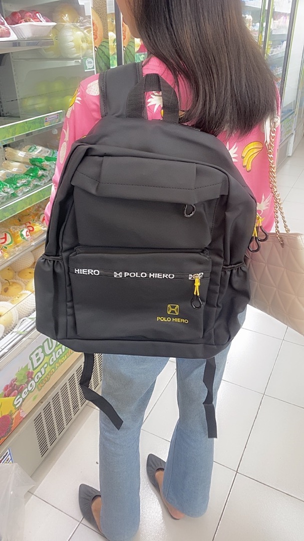 Tas Polo Hiero 5323 Tas Ransel Waterproof Tas Sekolah Unisex Fashion - foto 3 dari 10