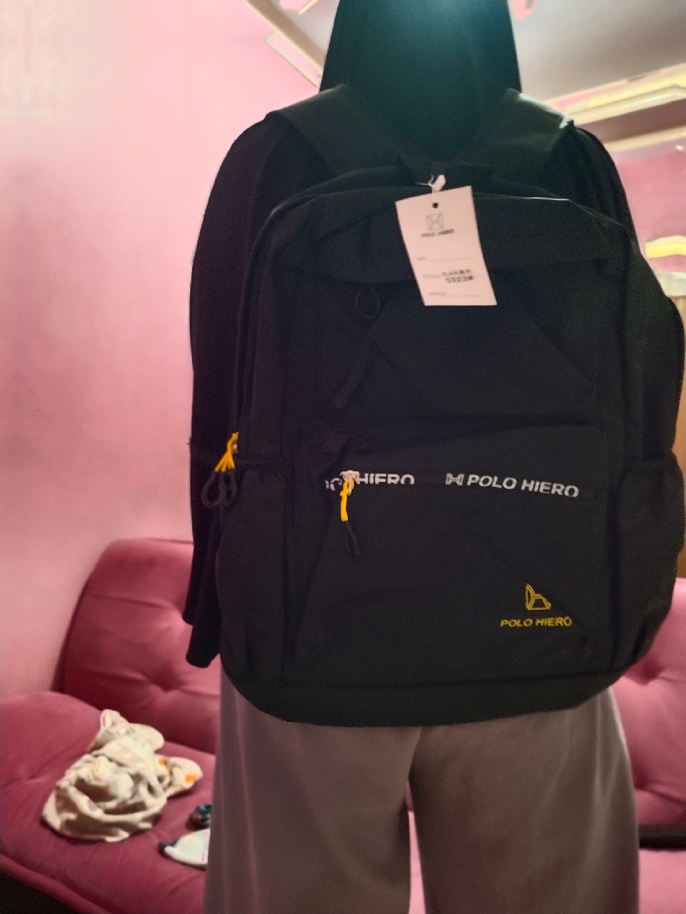 Tas Polo Hiero 5323 Tas Ransel Waterproof Tas Sekolah Unisex Fashion - Foto ulasan pembeli
