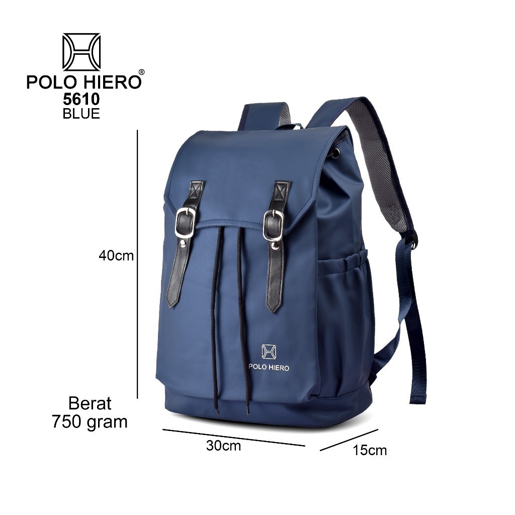 Tas Polo Hiero 5610 Tas Ransel Pria Tas Serut Wanita Travell - foto 7 dari 10