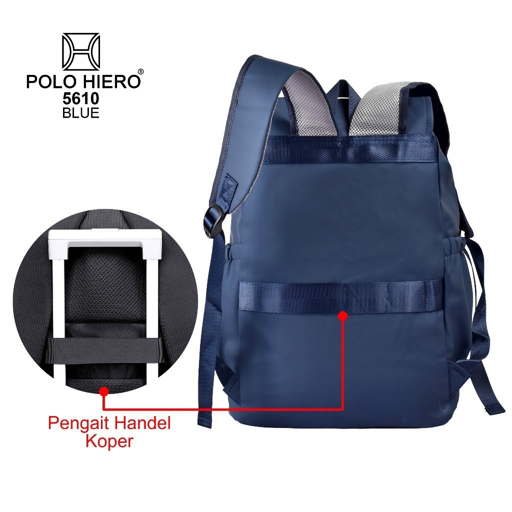 Tas Polo Hiero 5610 Tas Ransel Pria Tas Serut Wanita Travell - foto 9 dari 10