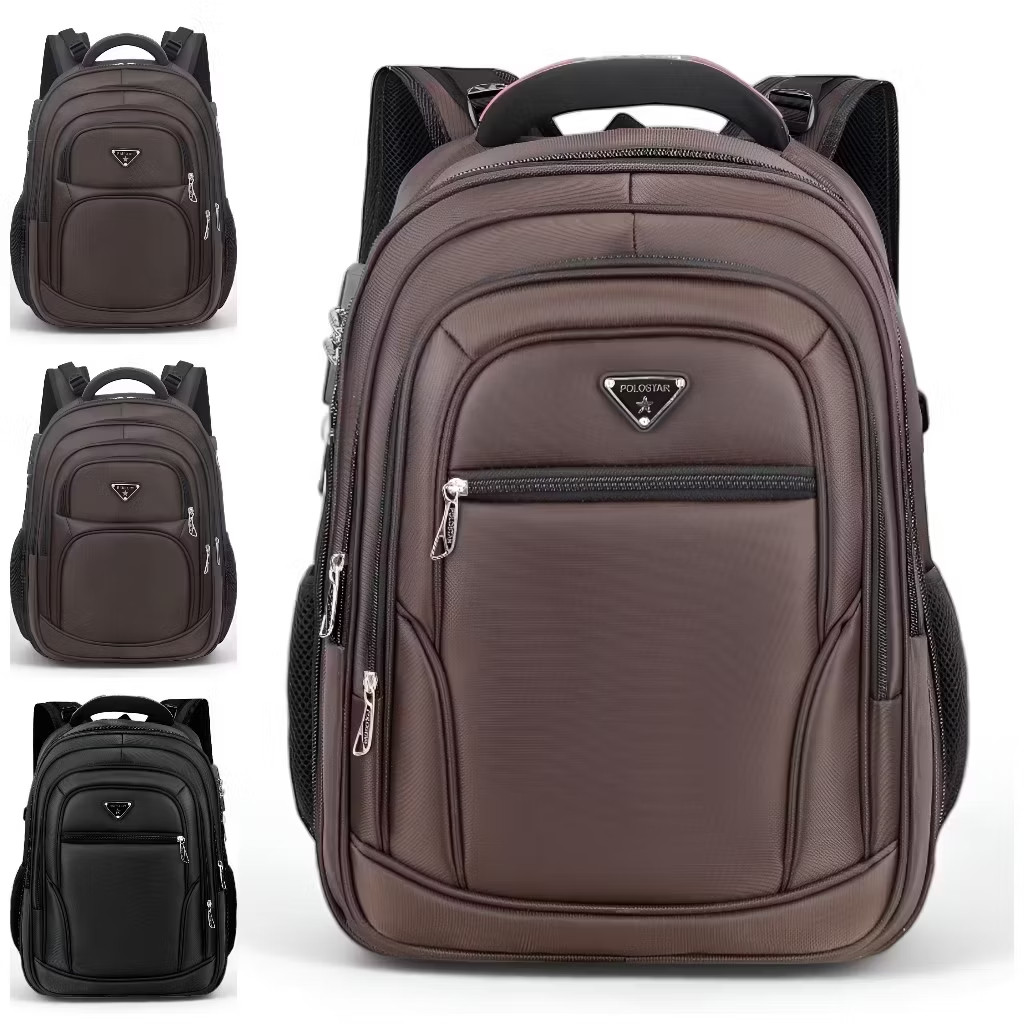 Tas Polo Star 18 IN EXPANDABLE Tas Ransel Kerja Tas sekolah Kunci Usb Port POLO Import - foto 1 dari 10