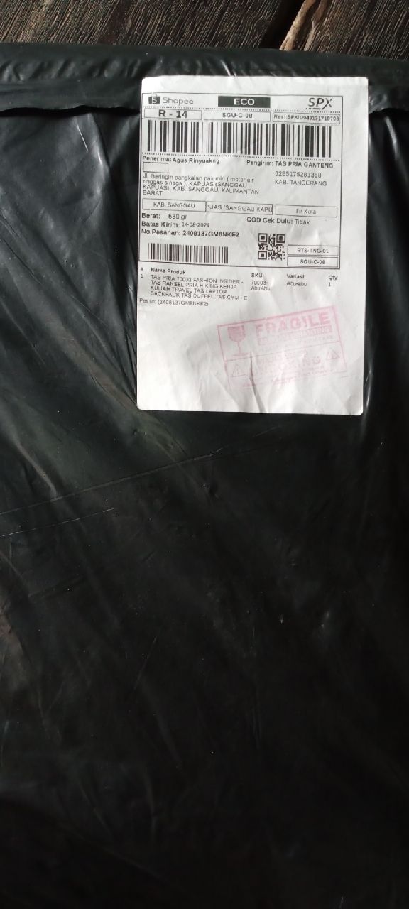 Tas Pria Fashion Insider 25L Waterproof Laptop - Foto ulasan pembeli