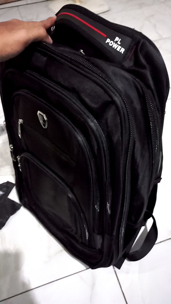 Tas Pria Ransel Laptop PL Power 18 inc Expanding Tas Laptop USB Ransel Polo Import POWER OFFICIAL - foto 5 dari 10