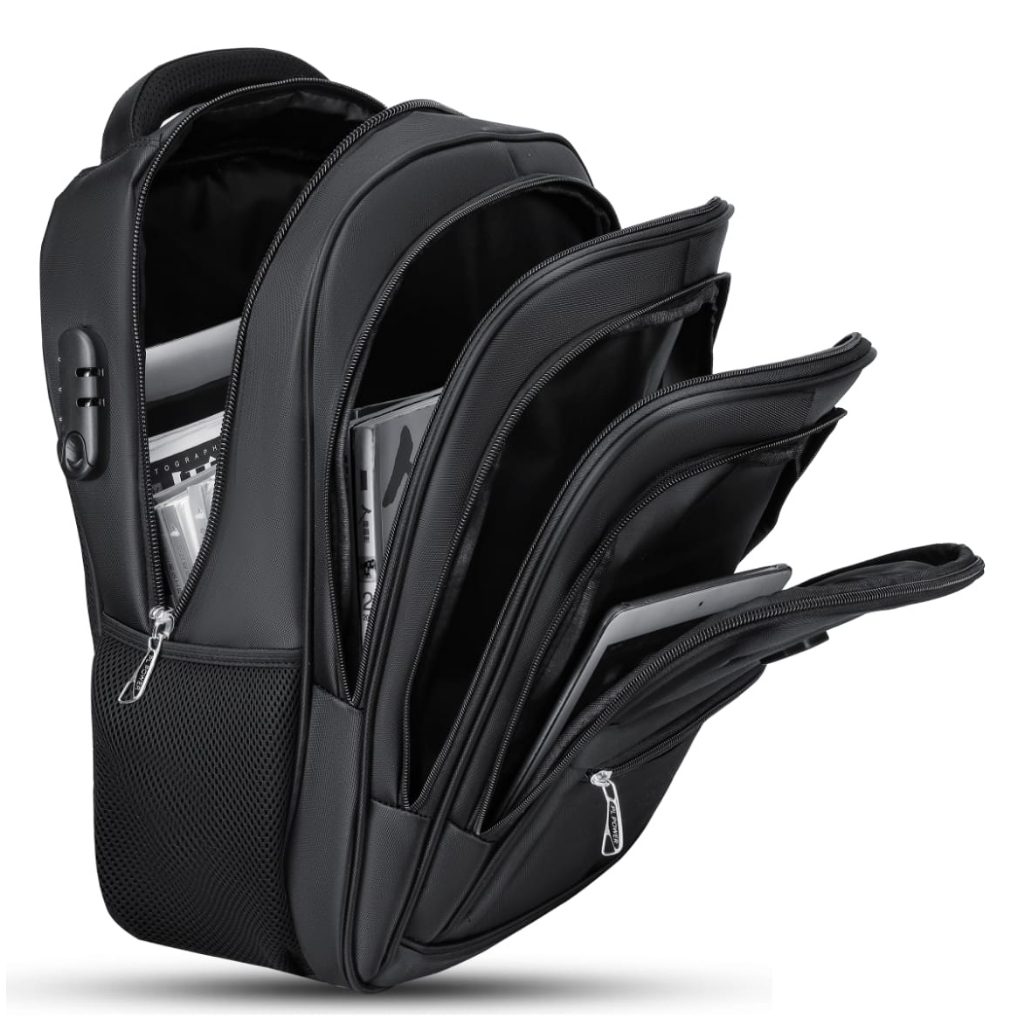 Tas Pria Ransel Laptop PL Power 18 inc Expanding Tas Laptop USB Ransel Polo Import POWER OFFICIAL - foto 10 dari 10