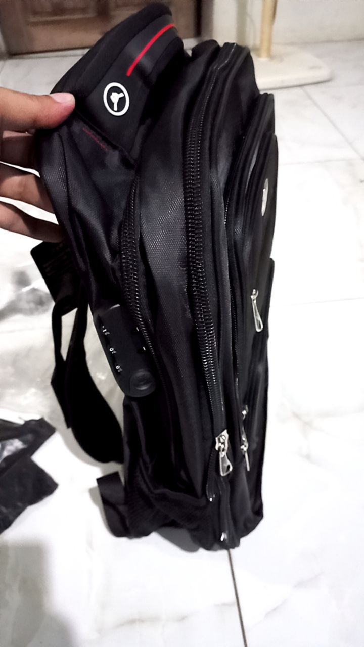 Tas Pria Ransel Laptop PL Power 18 inc Expanding Tas Laptop USB Ransel Polo Import POWER OFFICIAL - Foto ulasan pembeli