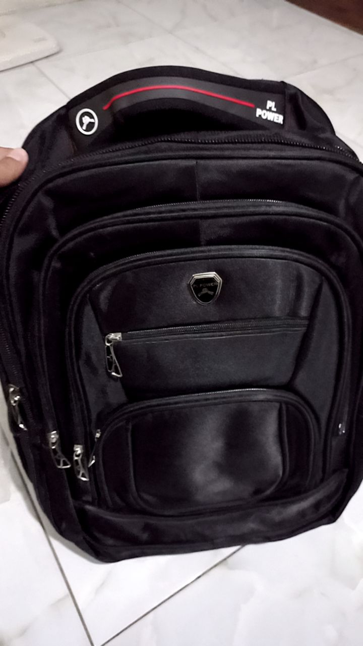 Tas Pria Ransel Laptop PL Power 18 inc Expanding Tas Laptop USB Ransel Polo Import POWER OFFICIAL - Foto ulasan pembeli