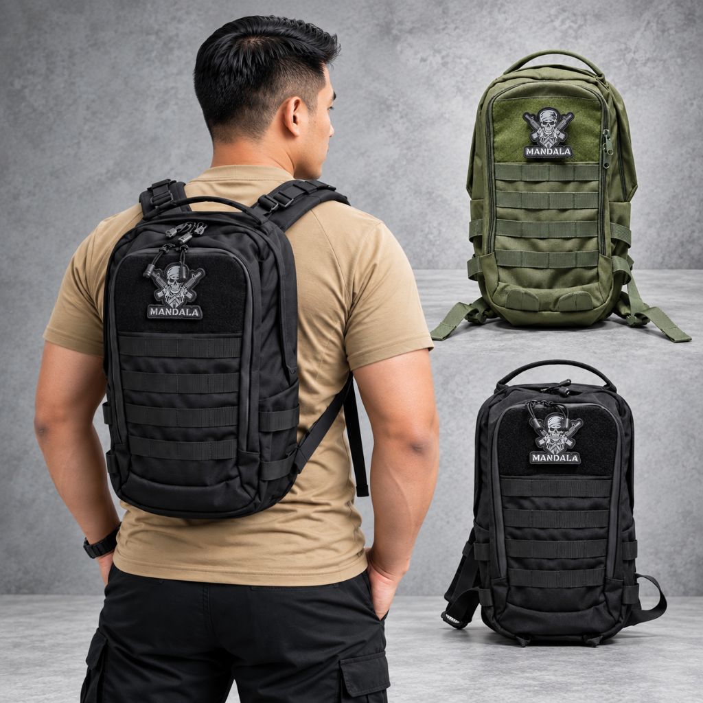 Tas Ransel Tactical BlackGhost Waterproof Cordura MOLLE Backpack Pria Outdoor Laptop 15 Inch Mandala - foto 1 dari 10