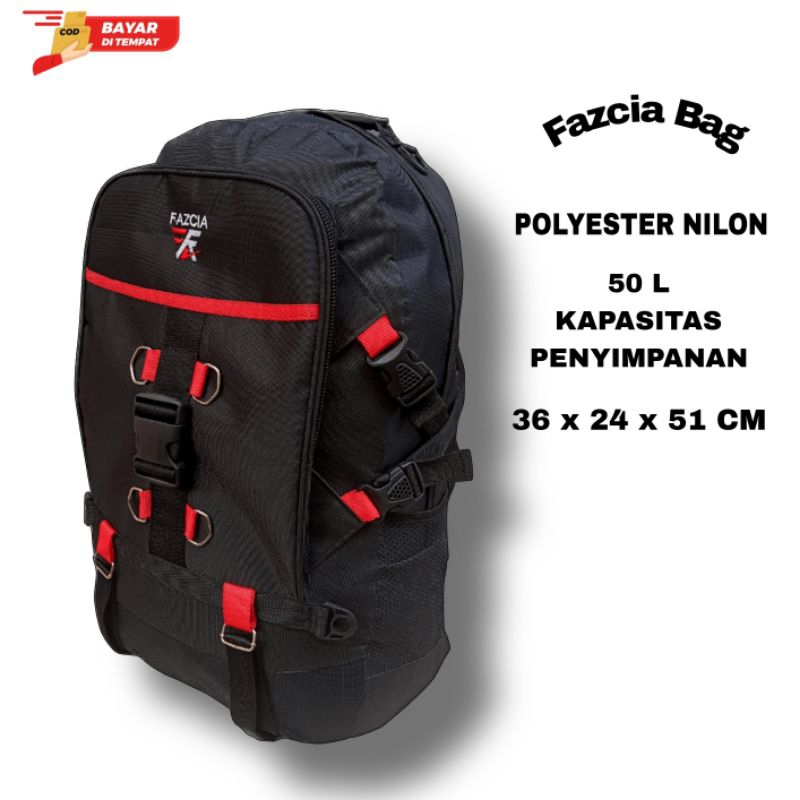 Tas Ransel Unisex 50L-55L Diskon Warna Merah - foto 10 dari 10