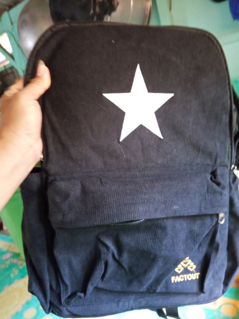 Tas Ransel Corduroy Unisex Bintang dengan Slot Laptop 15 Inci - Foto ulasan pembeli