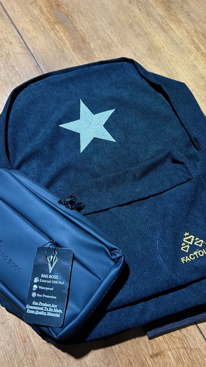 Tas Ransel Corduroy Unisex Bintang dengan Slot Laptop 15 Inci - Foto ulasan pembeli