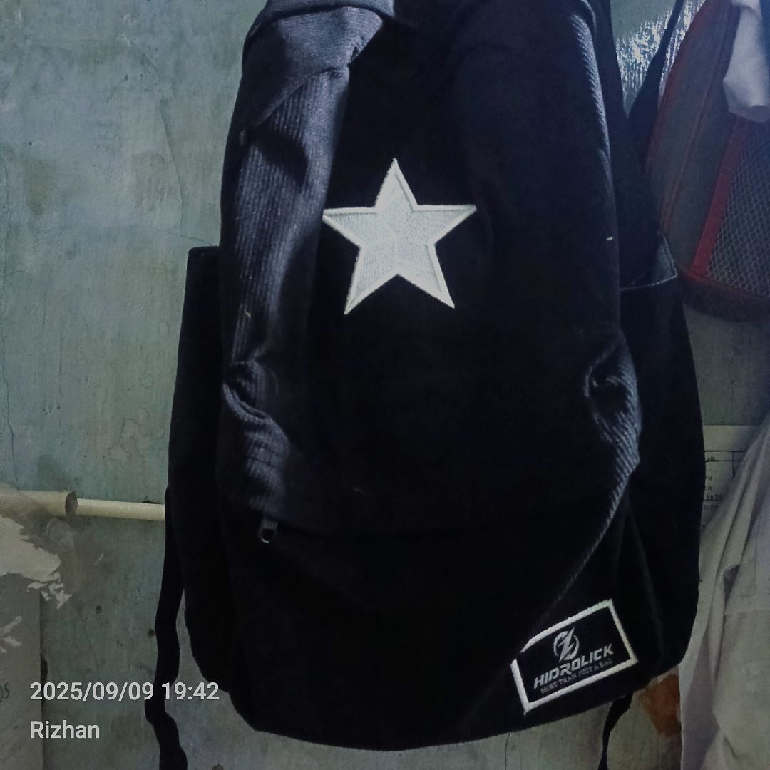 Tas Ransel Corduroy Pria Wanita Laptop 15" - Foto ulasan pembeli