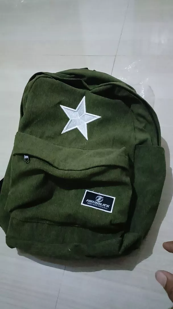 Tas Ransel Corduroy Pria Wanita Laptop 15" - Foto ulasan pembeli