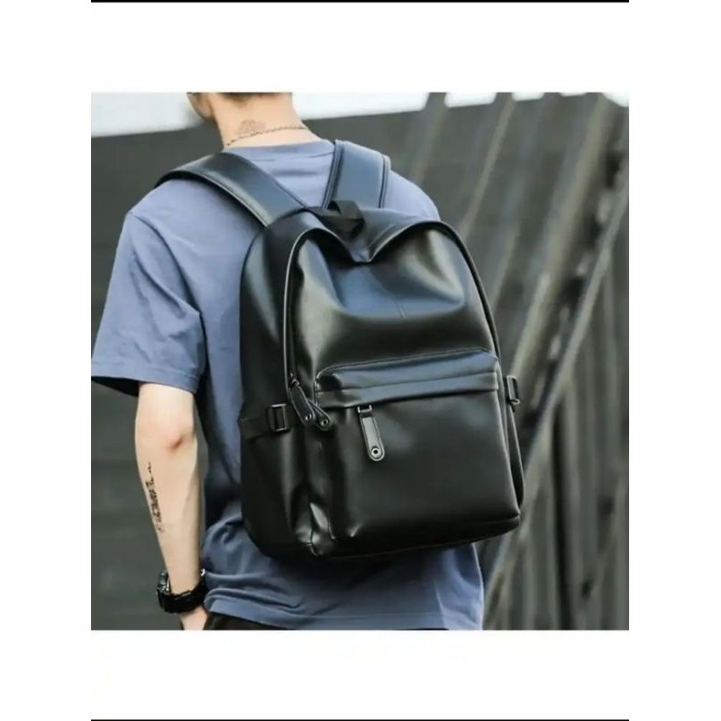 Tas Ransel Kulit Pria Wanita Laptop 15.6" - foto 7 dari 10