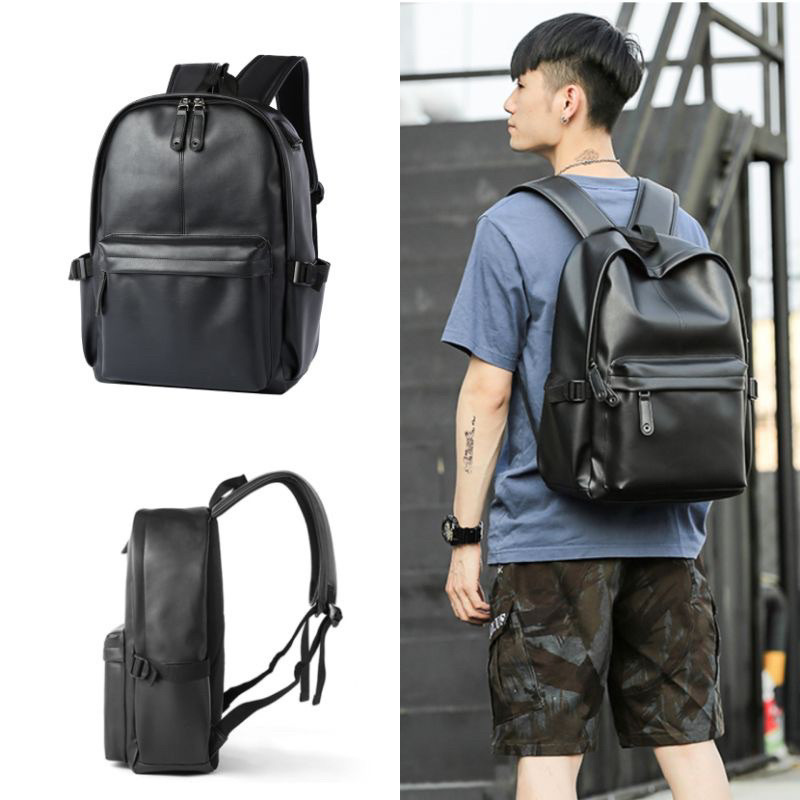 Tas Ransel Kulit Pria Wanita Laptop 15.6" - foto 4 dari 10