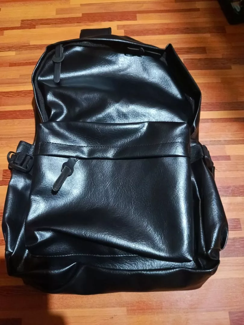 Tas Ransel Kulit Pria Wanita Laptop 15.6" - Foto ulasan pembeli
