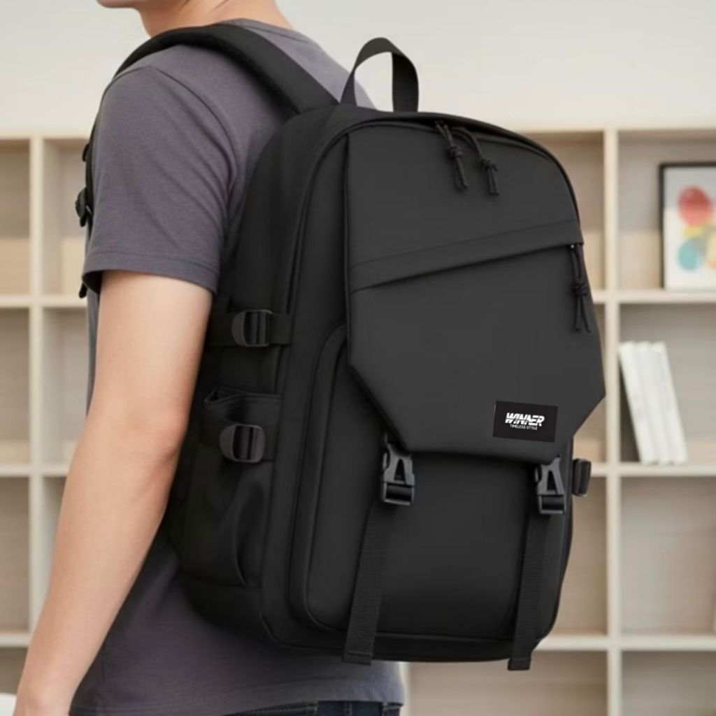 Tas Ransel Laptop Pria Waterproof Tas Distro Tas Sekolah Smp Sma Backpack Punggung Winner 095 - foto 1 dari 10