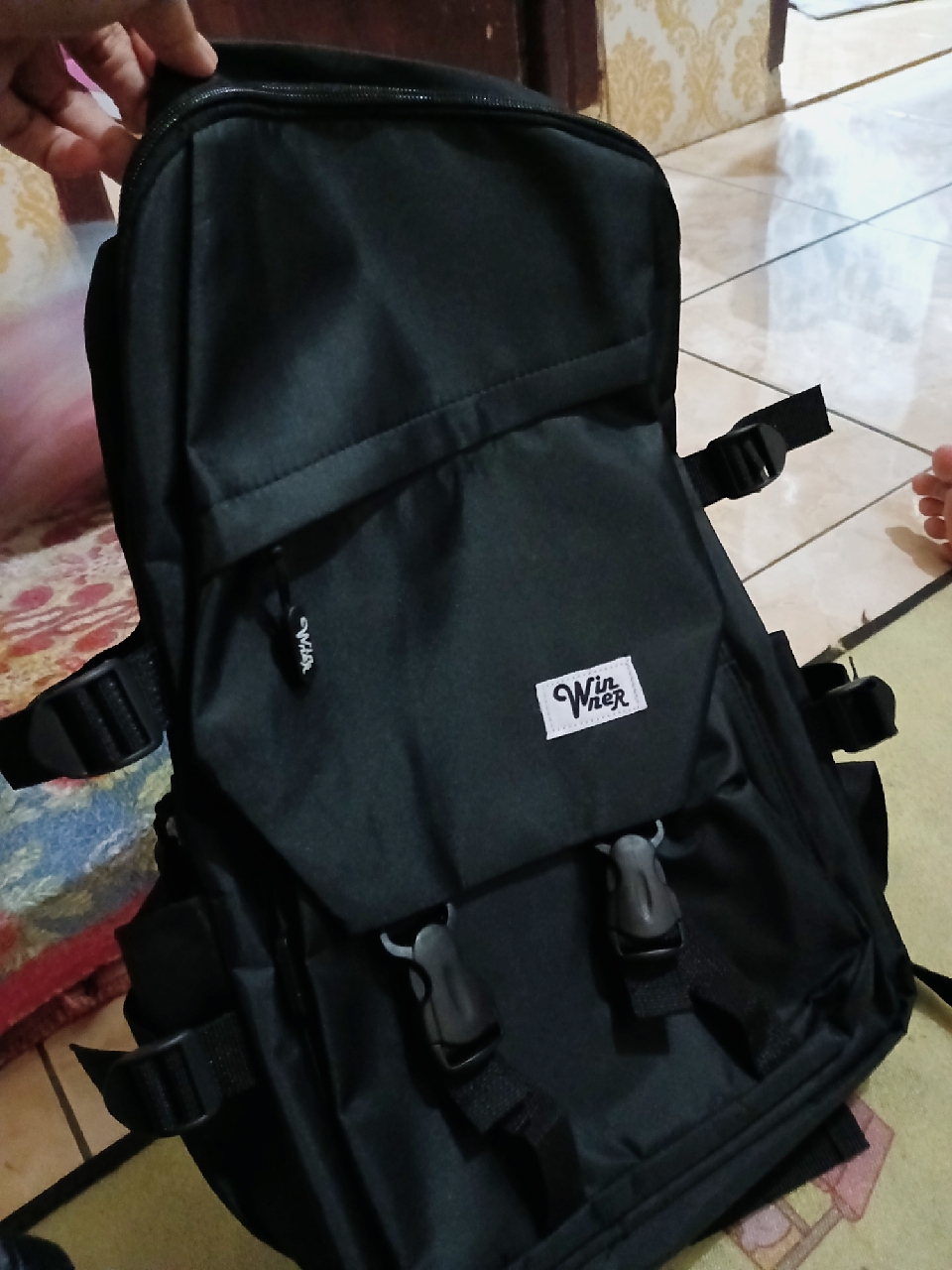 Tas Ransel Laptop Pria Waterproof Tas Distro Tas Sekolah Smp Sma Backpack Punggung Winner 095 - Foto ulasan pembeli