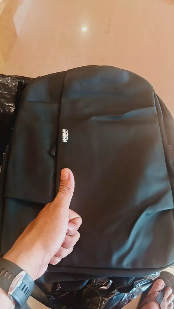 Tas Ransel Laptop Waterproof Bonus Rain Cover Ransel Pria Tas Sekolah Kuliah Kerja Winner 011-1 - Foto ulasan pembeli