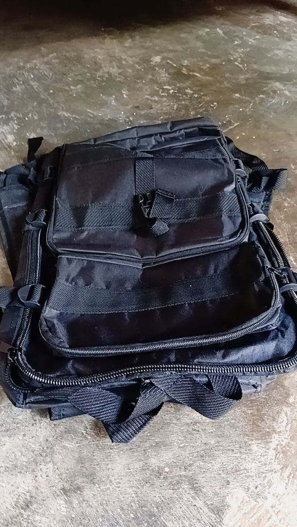 tas ransel laptop tas kuliah tas buat traveling model taktikal muat banyak COD - Foto ulasan pembeli