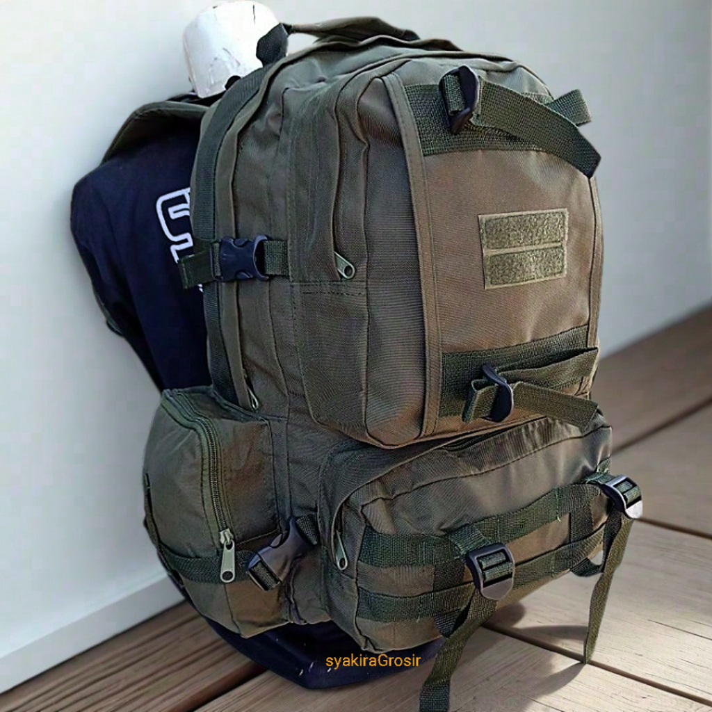 Tas Ransel Pria Tentara Lebanon Army Tactical Outdoor Besar TNI Polri Ransel Gunung - foto 1 dari 10