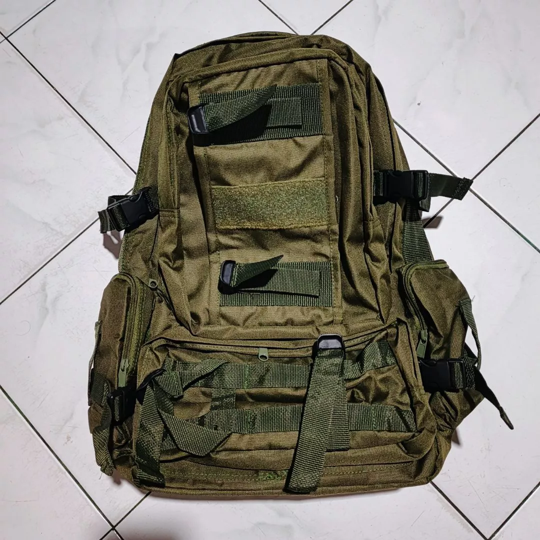 Tas Ransel Pria Tentara Lebanon Army Tactical Outdoor Besar TNI Polri Ransel Gunung - Foto ulasan pembeli