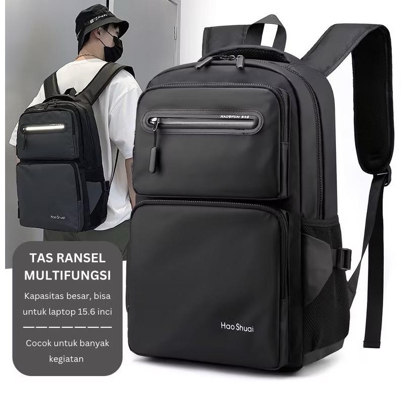 Tas Ransel Pria Wanita Waterproof Anti Air - foto 1 dari 10
