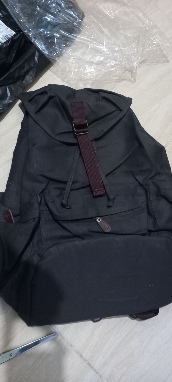 TAS RANSEL PRIA WANITA CANVAS LAPTOP 15 INCH UNTUK SEKOLAH/ KULIAH/HEALING/JALAN-JALAN - foto 8 dari 10