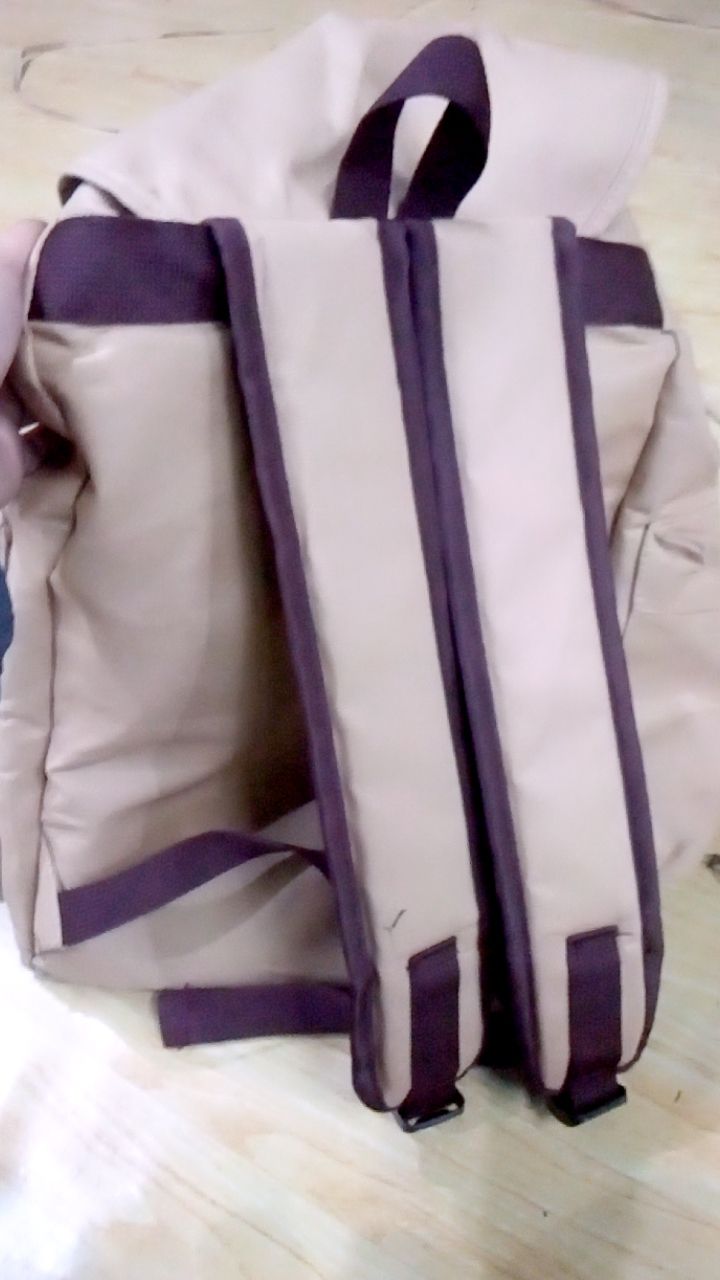 TAS RANSEL PRIA WANITA CANVAS LAPTOP 15 INCH UNTUK SEKOLAH/ KULIAH/HEALING/JALAN-JALAN - Foto ulasan pembeli
