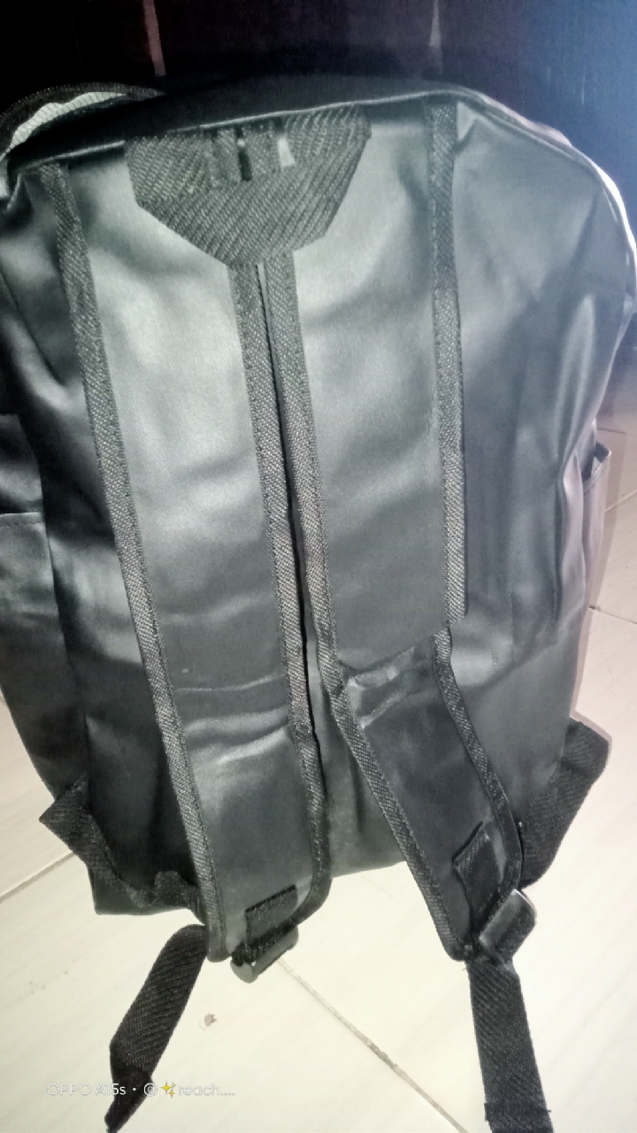 Tas Ransel Sekolah Gendong Kulit Backpack Pria - Foto ulasan pembeli