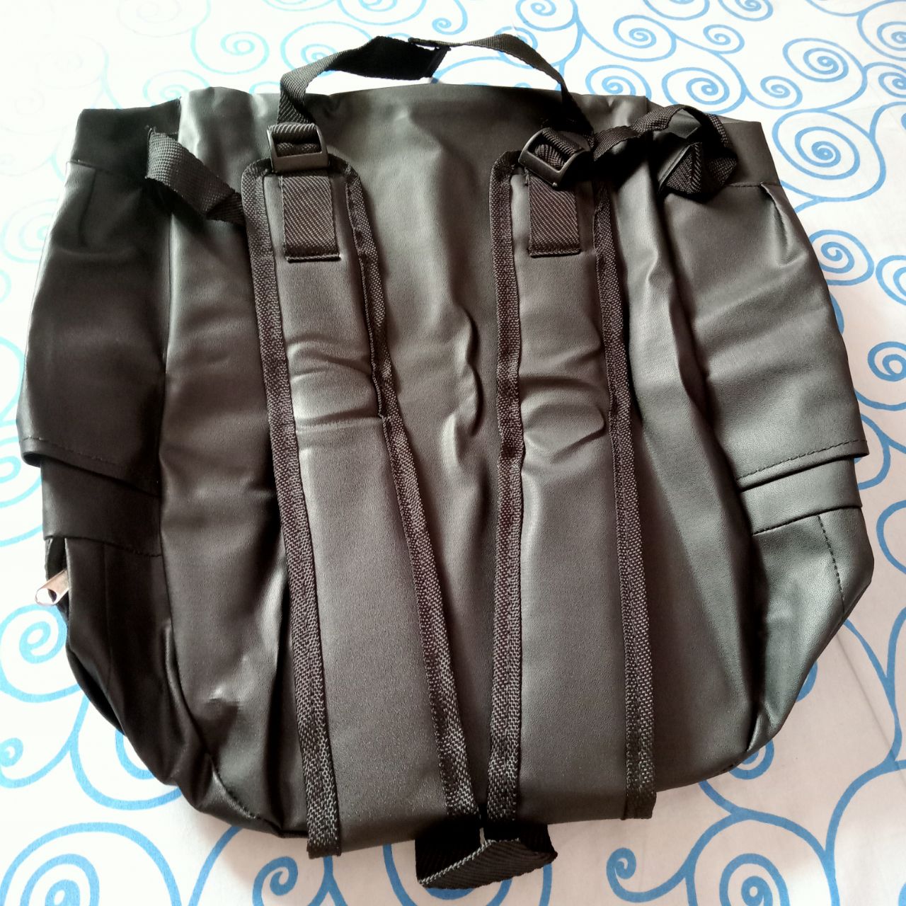 Tas Ransel Sekolah Gendong Kulit Backpack Pria - Foto ulasan pembeli