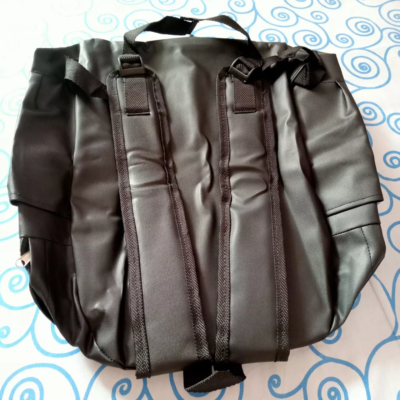 Tas Ransel Sekolah Gendong Kulit Backpack Pria - Foto ulasan pembeli