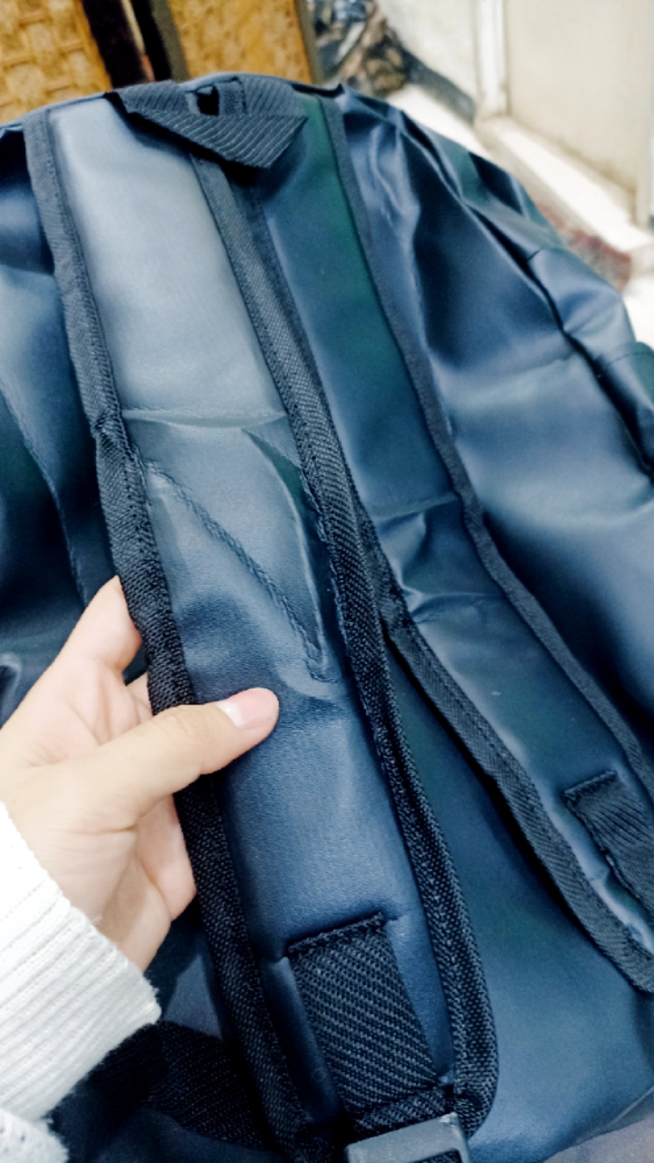 Tas Ransel Sekolah Gendong Kulit Backpack Pria - Foto ulasan pembeli