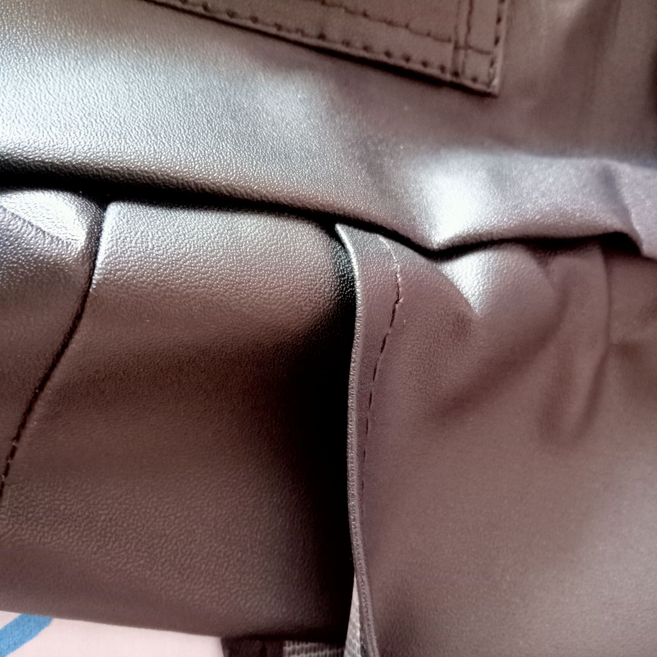 Tas Ransel Sekolah Gendong Kulit Backpack Pria - Foto ulasan pembeli