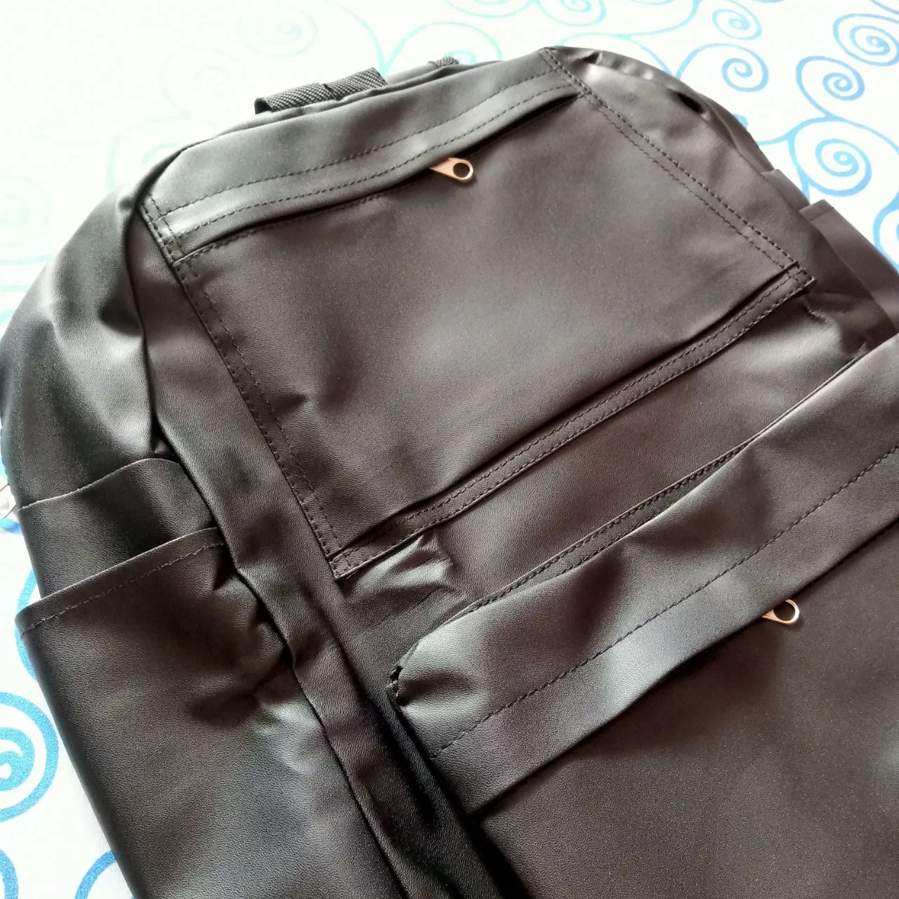 Tas Ransel Sekolah Gendong Kulit Backpack Pria - Foto ulasan pembeli