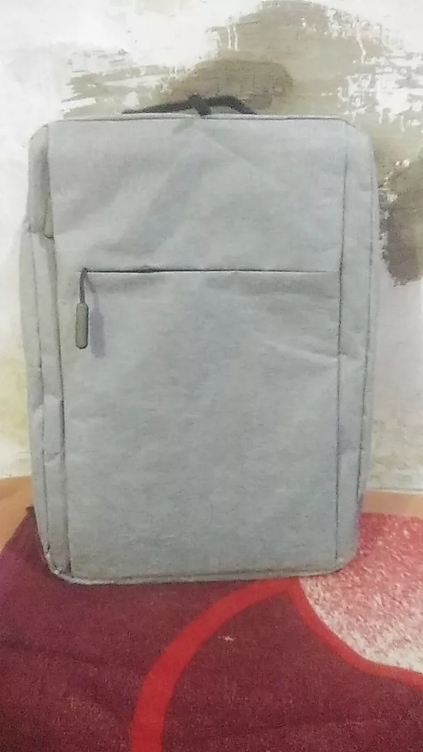 Tas Ransel Sekolah Kerja Kuliah / BackPack Kanvas Import Port USB Trendy Unisex Korean Style - WY14 - Foto ulasan pembeli