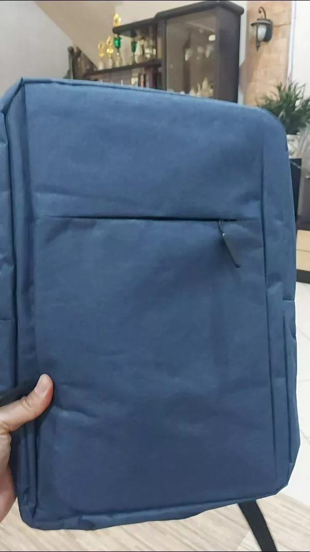 Tas Ransel Sekolah Kerja Kuliah / BackPack Kanvas Import Port USB Trendy Unisex Korean Style - WY14 - Foto ulasan pembeli
