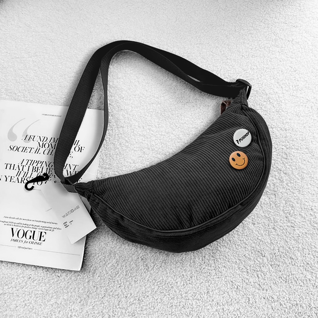 Tas Selempang Corduroy Loly Tas Slingbag Wanita Pushop - foto 1 dari 10