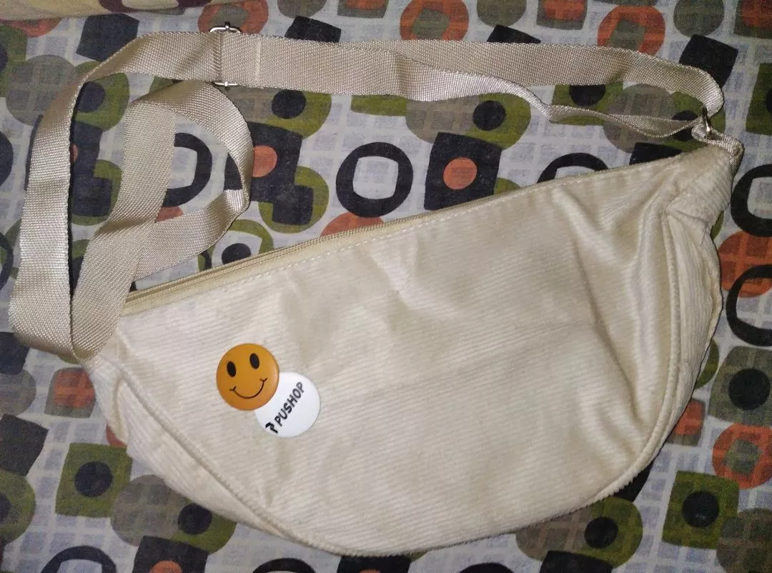 Tas Selempang Corduroy Loly Tas Slingbag Wanita Pushop - Foto ulasan pembeli