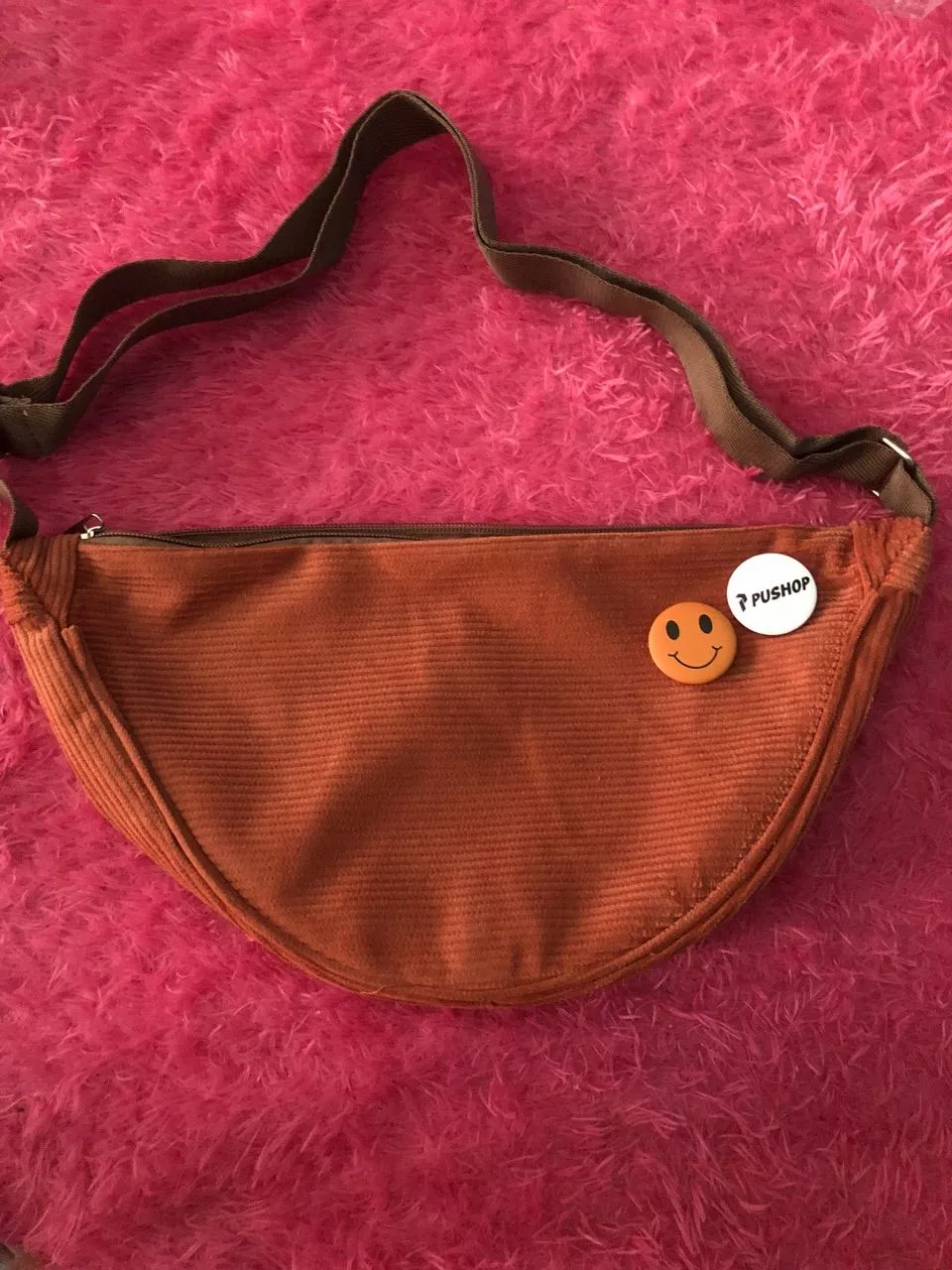 Tas Selempang Corduroy Loly Tas Slingbag Wanita Pushop - Foto ulasan pembeli
