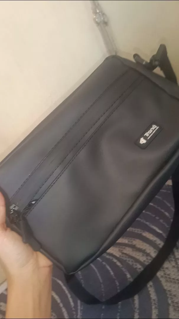 Tas Selempang Pria Anti Air Waterproof Sling Bag Pria 3in1 Tas Slempang Cowok Multifungsi Tas Bahu Pria Casual Kantor - Tranq - Foto ulasan pembeli