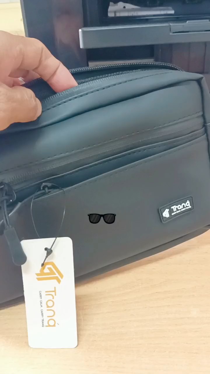 Tas Selempang Pria Anti Air Waterproof Sling Bag Pria 3in1 Tas Slempang Cowok Multifungsi Tas Bahu Pria Casual Kantor - Tranq - Foto ulasan pembeli