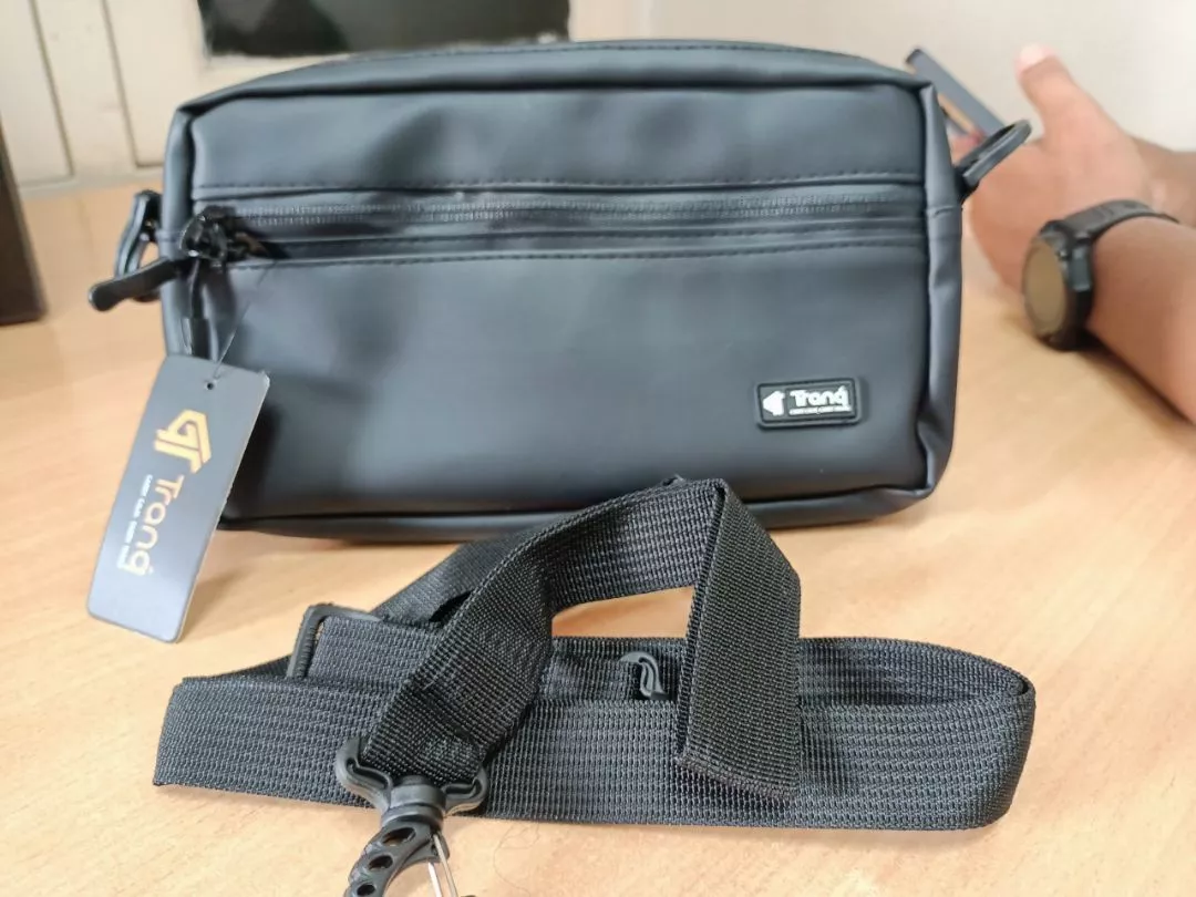 Tas Selempang Pria Anti Air Waterproof Sling Bag Pria 3in1 Tas Slempang Cowok Multifungsi Tas Bahu Pria Casual Kantor - Tranq - Foto ulasan pembeli