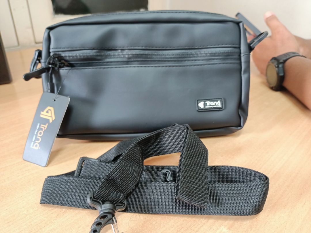 Tas Selempang Pria Anti Air Waterproof Sling Bag Pria 3in1 Tas Slempang Cowok Multifungsi Tas Bahu Pria Casual Kantor - Tranq - Foto ulasan pembeli