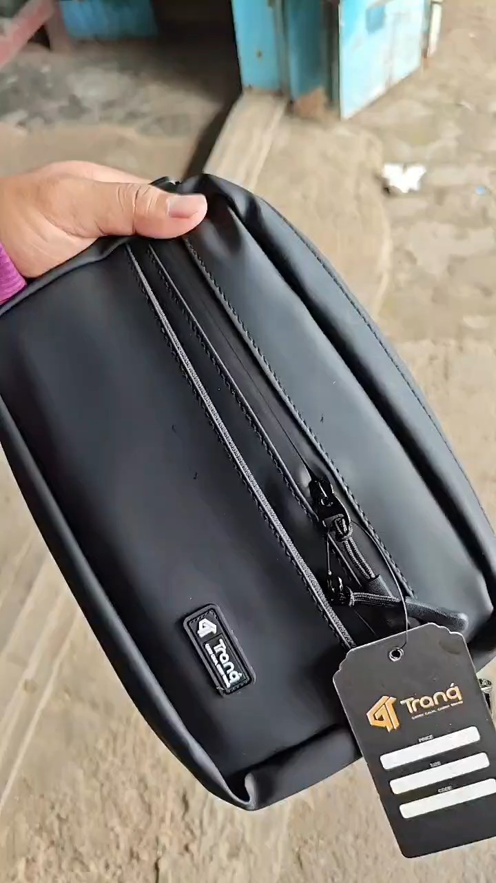 Tas Selempang Pria Anti Air Waterproof Sling Bag Pria 3in1 Tas Slempang Cowok Multifungsi Tas Bahu Pria Casual Kantor - Tranq - Foto ulasan pembeli