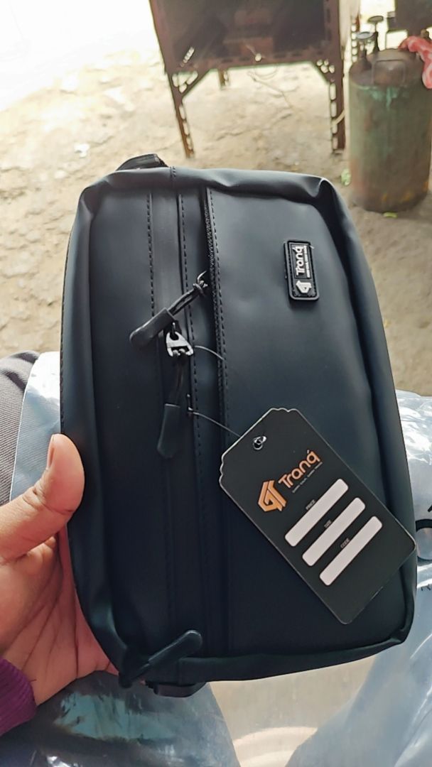 Tas Selempang Pria Anti Air Waterproof Sling Bag Pria 3in1 Tas Slempang Cowok Multifungsi Tas Bahu Pria Casual Kantor - Tranq - Foto ulasan pembeli