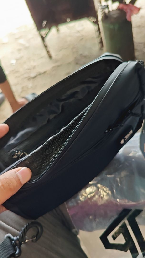 Tas Selempang Pria Anti Air Waterproof Sling Bag Pria 3in1 Tas Slempang Cowok Multifungsi Tas Bahu Pria Casual Kantor - Tranq - Foto ulasan pembeli
