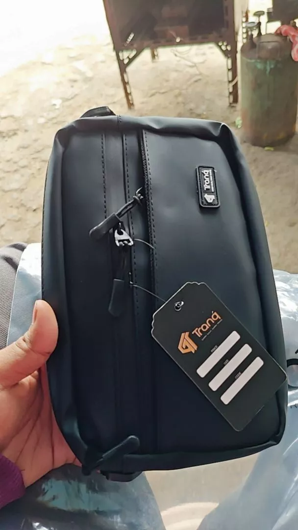 Tas Selempang Pria Anti Air Waterproof Sling Bag Pria 3in1 Tas Slempang Cowok Multifungsi Tas Bahu Pria Casual Kantor - Tranq - Foto ulasan pembeli